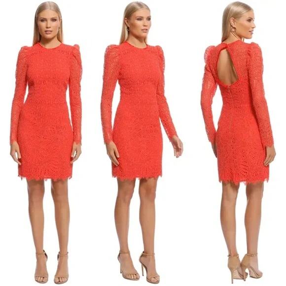 Rebecca Vallance Mae Lace Mini Dress Size 6 - Picture 1 of 16